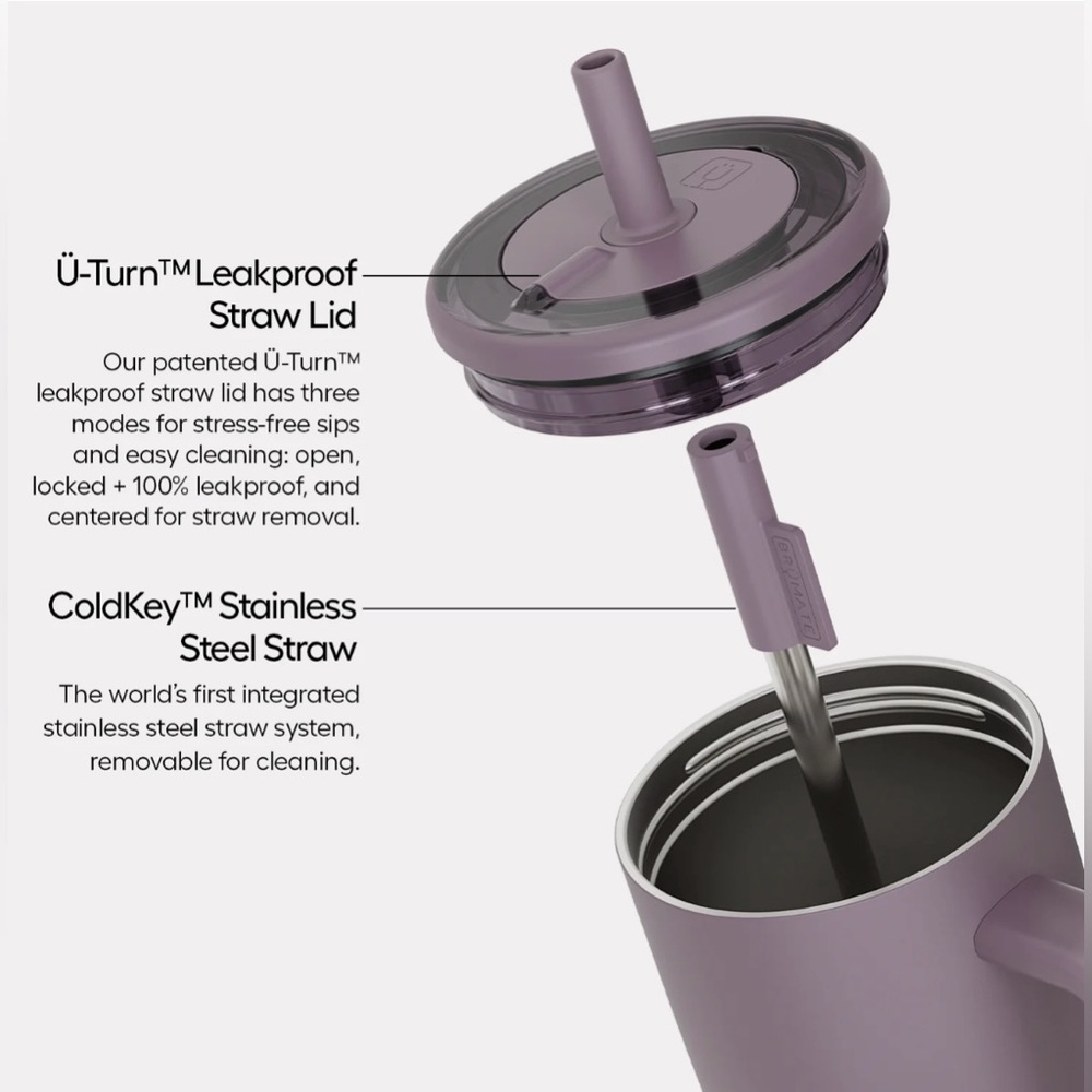 BrüMate 30oz Purple Coffee Mug with Handle - Picture 3 of 4